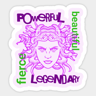 Women's Empowerment Medusa | Powerful, Fierce, Beautiful, Legendary Women light Sticker